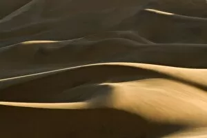 Abstract patterns of dunes in late afternoon light