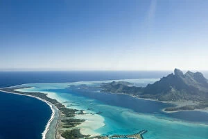 Images Dated 9th February 2010: Aerial of Bora Bora in the Society Islands