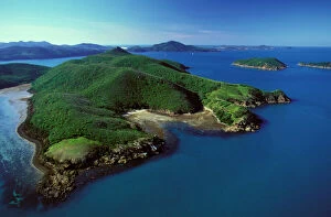 Seascape Collection: Aerial - Hamilton Island, Whitsunday Group Whitsunday Group, Great Barrier Reef Marine Park