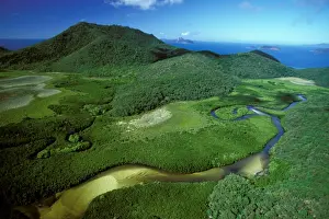 Mangroves Prints: Aerial - Hill Inlet with mangroves