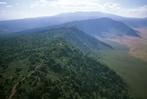 Craters Prints: Aerial image of Africa: Ngorongoro Crater, Tanzania