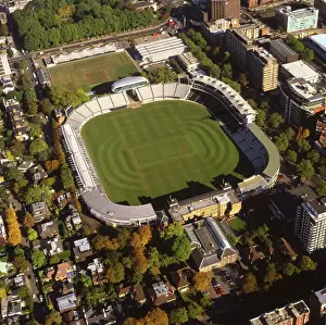 Aerial image of London, England, UK: Lord's Cricket Ground (home of cricket), St John's Wood