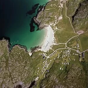 Aerials Collection: Aerial image of Scotland, UK: Achmelvich (Gaelic: Achadh Mhealbhaich), a settlement situated
