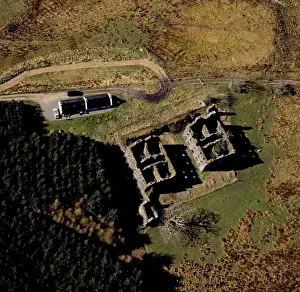 Bird View Prints: Aerial image of Scotland, UK: Bernera Barracks, Glenelg, Highland
