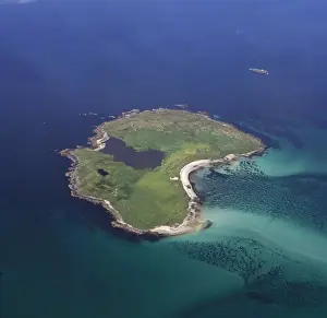 Loch Prints: Aerial image of Scotland, UK: Boreray
