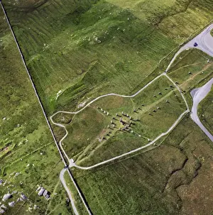 Monument Prints: Aerial image of Scotland, UK: Callanish Standing Stones
