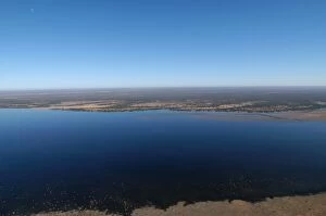 Images Dated 4th September 2004: Aerial of Lake Ngami Botswana Africa