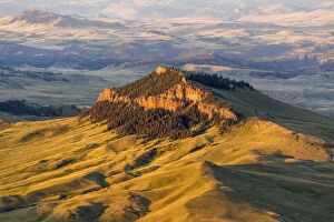 Aerial of Lionhead Butte in Cascade County
