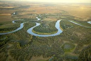 Meandering Prints: Aerial - Murray River and its meanders between Wentworth