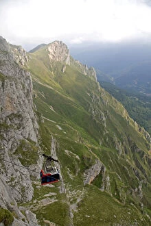 Aerial tramway in the Picos de Europa at