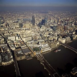 Cities Gallery: Aerial view of Canon Street, the River Thames