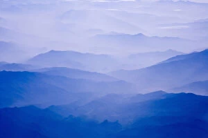 Images Dated 3rd July 2012: Aerial view of mountain layers
