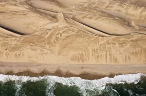 Images Dated 30th March 2008: Aerial view - Namib Desert and Atlantic Ocean south
