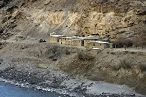 Cottages Prints: Afghanistan - small cottage - Pamir mountain at the border of Tajikistan