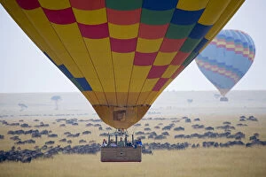 Africa, Kenya, Masai Mara. Ballooning in