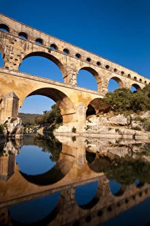Ancient Roman Aqueduct, Pont du Gard, near