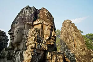 Images Dated 14th March 2008: Angkor Bayon faces - Cambodia