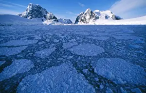 Antarctica - Antarctic peninsula, pack ice. Lemaire Channel, Graham Land (left) & Booth Island (right), Antarctica