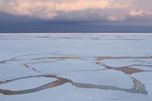 Antarctica, Lazarev sea. Cracks in pack