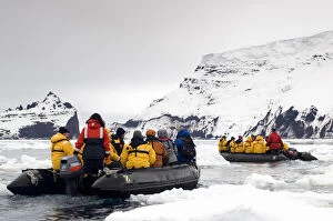 Images Dated 13th September 2011: Antarctica, Peter the First Island. Zodiacs