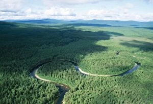 ANZ-683 RUSSIA - North Urals Mountains, Aerial, view