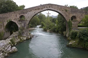 Asturias Gallery: Arched Roman Bridge spanning the Sella River