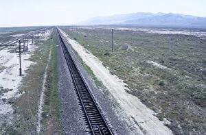 Ashgabad - Krasnovodsk railway - goes across the