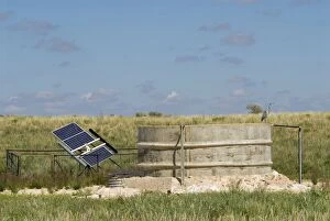 ASW-4751 Solar panel for powering water pump at waterhole, replacing previous windmill