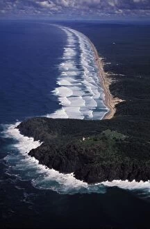 Australia - aerial of Double Island Point and Teewah Beach Cooloolah Section