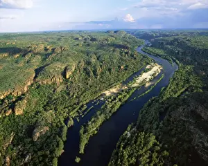 Australia East Alligator River cutting through Sandstone of the Arhem Land Plateau. Kakadu National Park, Northern Territory, Australia