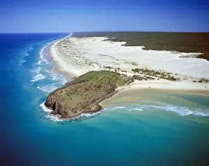 Headland Prints: Australia Fraser Island, Great Sandy National Park, India Head, Queensland