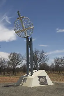 Statues Prints: Australia - This monument marks the place where the Tropic of Capricorn passes across Australia north of Alice Springs