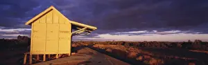 Railway Prints: Australia - Outback railway station near Broken Hill