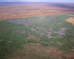 Floods Prints: Australia - seasonal swamp by Old Andado station, Simpson Desert, Northern Territory