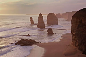 Australia, Victoria - The Twelve Apostles with collapsed stack in foreground (collapsed 3rd July 2005)