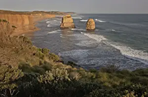 Limestone Prints: Australia, Victoria - Looking east to the Twelve Apostles Port Campbell National Park September 2005