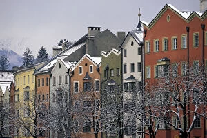 Austria, Tirol, Innsbruck. Colorful buildings
