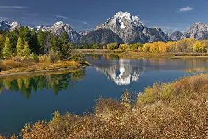 Autumn view of Mount Moran and Snake River, Grand Teton National Park, Wyoming Date: 28-09-2020