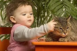 Baby / Infant - with Cat