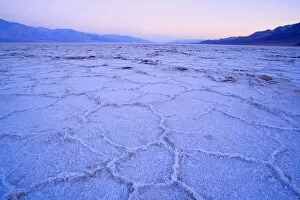Images Dated 2nd April 2009: Badwater - the salt flats of Badwater, the lowest point in the whole US, at dusk