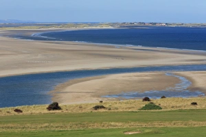 Images Dated 3rd October 2007: Bamburgh Castle Golf Course - looking northwards towards Budle Bay wildfowl reserve