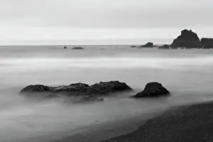 Stack Prints: Basalt sea stacks in the ocean, Vik, Iceland Date: 22-07-2017