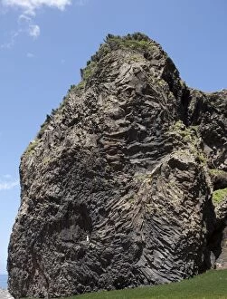 Basaltic organ pipes cliff