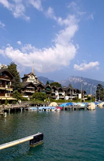 Beautiful village of Spiez on Lake Thun