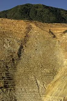 Bingham Canyon Mine - one of the biggest open pit copper mines in the world - also mine gold - silver - molybdenum - pit can be seen from space - Utah - USA