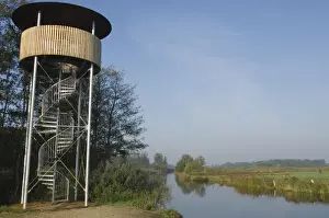 Watching Prints: Bird observationtower The Netherlands, Overijssel, Nature reserve ´De Wieden´