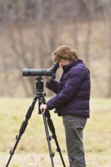 Birdwatcher Gallery: Birdwatcher - using Spotting Scope