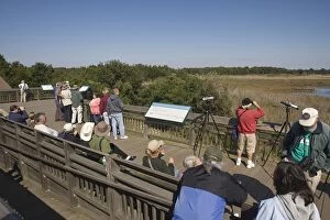 Images Dated 14th October 2007: Birdwatchers - Cape May Hawk Watch Platform
