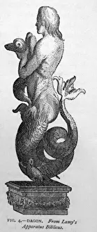 Mythical Prints: Black & White Illustration: Sea monster