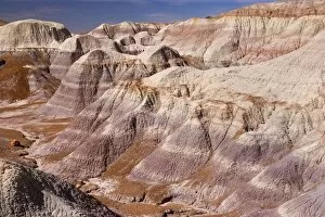 Blue Mesa Badlands - eroded clay formations called Badlands